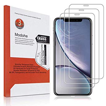 Modohe [3 Pack] iPhone XR Screen Protector, 0.26mm 9H Tempered Glass Screen Protector for iPhone XR 6.1 inch[3D Touch Compatible]