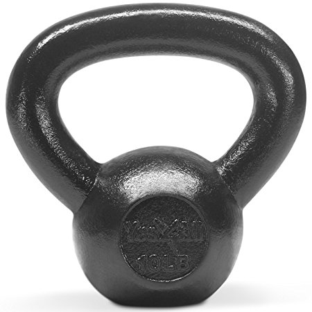 Yes4All Solid Cast Iron Kettlebell for Full Body Workout Weight Loss and Strength Training