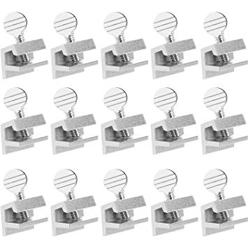 Boao Set of 15 Siding Window Locks Door Locks Adjustable Security Locks with Keys (Silver)