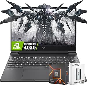 HP 2024 Victus 15.6" 144Hz Gaming Laptop, GeForce RTX 4050 6GB GDDR6 Graphic, 6-Core AMD Ryzen 5-8645HS (Beat i7-1355U), Backlit KB, DTS, Bluetooth 5.3, W/128GB SSD, Windows 11 H(16GB GDDR5|1TB SSD)