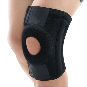 Breathable Non-slip Knee Brace with Patella Stabilizer, EveShine Wraparound Knee Support Strap - Perfect For Hiking, Running, Training, Arthritis, Knee Injuries - For Women and Men, Fits Left Leg