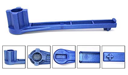 JSP Manufacturing 1 Pack Blue Gas and Bung Wrench Non Sparking Solid Drum Bung Nut Wrench