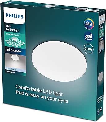 Philips, plafonnier LED CL200, rond, 20W, blanc froid 4000K