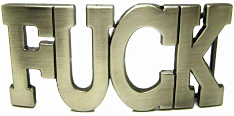 MASOP Personalized Letter FK Funny Casual Boys Metal Belt Buckles Accessories