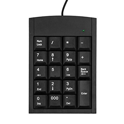 Numeric Keypad,USB Numeric Keypad,Creativecase USB 19 Key Number Numeric Keypad Keyboard For Laptop/Notebook PC Computer