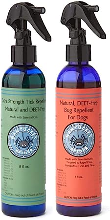 Nantucket Spider 2-Pack Bundle Extra Strength Tick Repellent Spray and Natural Insect Repellent for Dogs| DEET Free with Organic Essential Oils | Repels Ticks and Mosquitoes | 08 fl oz (Each)