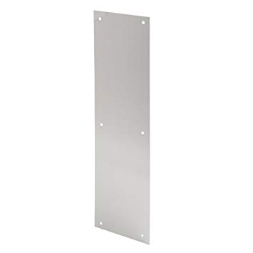 Prime-Line J 4581 Door Push Plate, 4-Inch X 16-Inch, Satin Aluminum