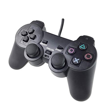 Playstation 2 Dualshock 2 Controller Compatible with Sony PS2 Console Video Game,Built-in-Double Vibration Motors with Sensitive Control and Cord 5.9ft, Work on All PS2 Models(Including ps2 Slim)