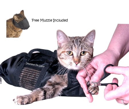 Cat Grooming Bag, Cat Restraint Bag, Cat Grooming Accessory   FREE Cat Muzzle SMALL, MEDIUM or LARGE by, Downtown Pet Supply