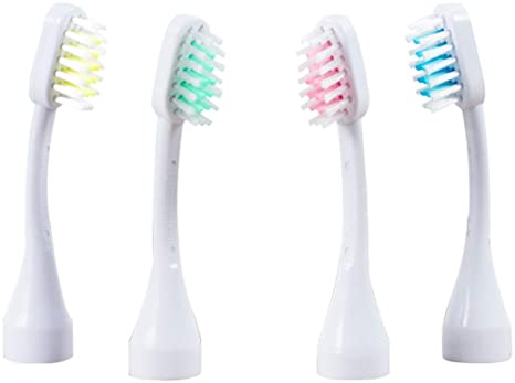 Emmi-dent Platinum 4-Pin Regular Bristle-Head Attachments - Electric Toothbrush Replacement Heads. Cleans with Ultrasound Waves. (Regular 4 Pack)