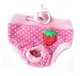 Female Dog Diapers Pet Puppy Briefs Lovely Short Panty Pant Diaper Underwear Girls Dog Physiological Pants Sanitary, Pink, Red, White, Blue