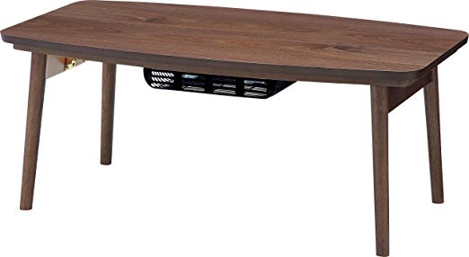 AZUMAYA Folding Legs Wooden Kotatsu Heater Table Walnut Brown ELFE-901WAL Home and Living