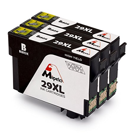 Mipelo Compatible Epson 29XL Ink Cartridges (3 Black), Used in Epson Expression Home XP-235 XP-335 XP-432 XP-442 XP-342 XP-245 XP-435 XP-332 XP-247 XP-445 XP-345 Printer