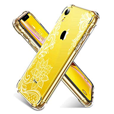 AUDIMI for iPhone XR Case 6.1 Inch (2018) Crystal Clear Shock Absorption Bumper Soft TPU Cover Case Transparent Flexible Cover for iPhone XR-White