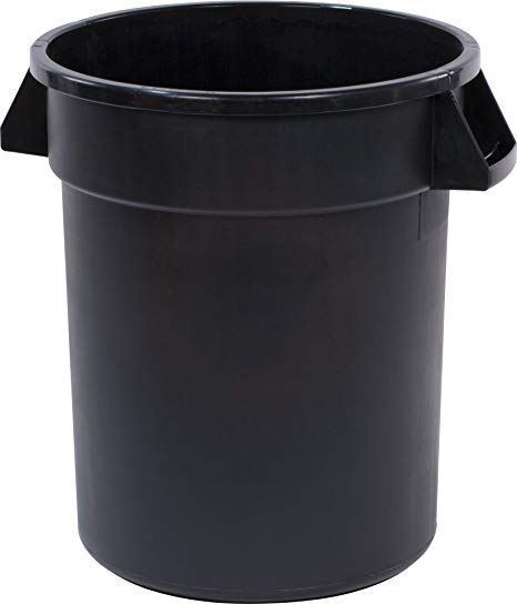 Carlisle 34102003 Bronco Round Waste Container Only, 20 Gallon, Black