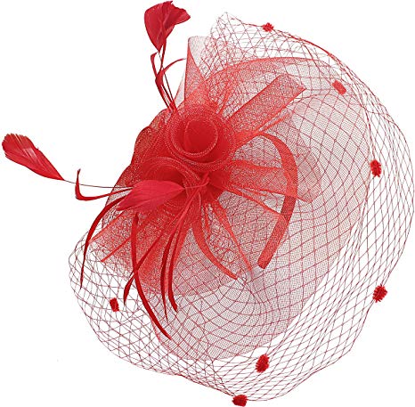 Fascinators Hats for Women Big Mesh Flower on a Hairband Tea Party Hat for Girls…