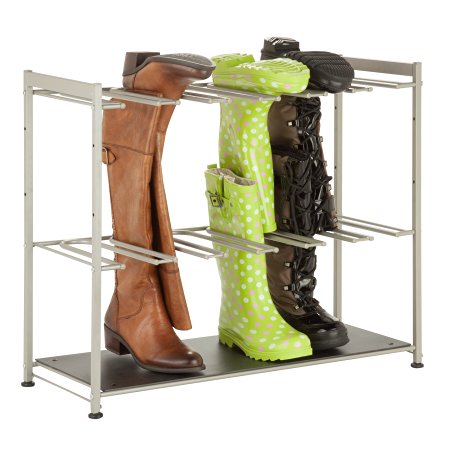 Honey-Can-Do SHO-02812 Steel Frame 6-Pair Boot Rack Organizer