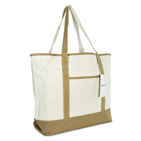 22" Open Top Heavy Duty Deluxe Tote Bag with Outer Pocket