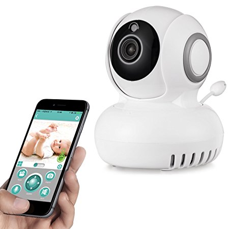 Rukerway Wifi IP Camera 1080P with Temperature Monitor, Home Security Surveillance Camera App, Baby Monitor with Two-Way Audio, Night Vision, Motion Detection Alert for Home, Pet and Property
