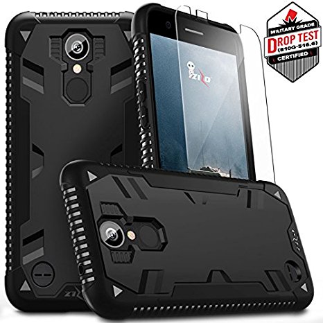 LG K20 Plus Case, Zizo Proton 2.0 Cover [Military Grade Drop Tested] w/ 0.3m 9H [Tempered Glass Screen Protector] - LG Harmony