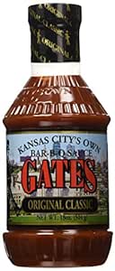 Gates Original Classic Bar-B-Q Sauce, 18 Ounce Bottle, Kansas City Style Barbecue Sauce