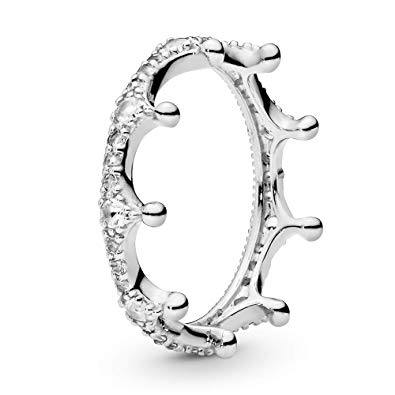 Pandora Stories Women's Ring Enchanted Crown 925 Sterling Silver, Size O