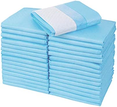 Bekith 60 Pack Baby Disposable Changing Pad Liners, Soft Waterproof Mat, Portable Diaper Changing Table - Covers any Surface for Mess Free Baby Diaper Changes