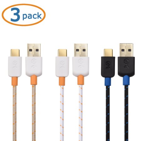 Cable Matters Combo Pack USB Type C (USB-C) to Type A (USB-A) Cable with Braided Jacket 3.3 Feet