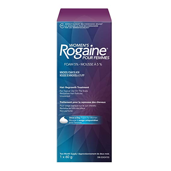 Rogaine Women's Rogaine 5% Minoxidil Foam - Once-a-day Hair Loss & Thinning Treatment, 2 Month Supply