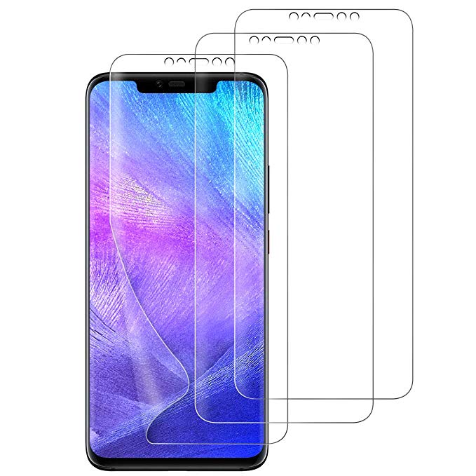 HOLOO Huawei Mate 20 Pro Screen Protector [3 Pack], HD High Transparent/Anti-Bubble/Anti-Scratch/Full Coverage/Wet Applied Film for Huawei Mate 20 PRO
