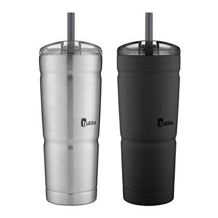 bubba 2072357 Envy S Tumbler, 24 oz, Black and Stainless Steel, 2 Pack