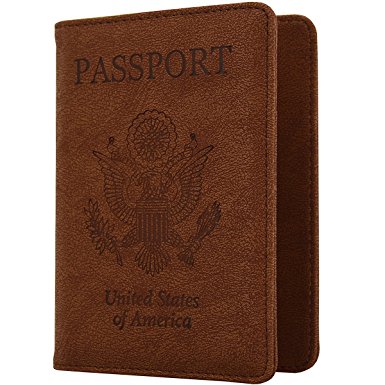Passport Wallet, Teoyall Multipurpose RFID Passport Leather Blocking Travel Case