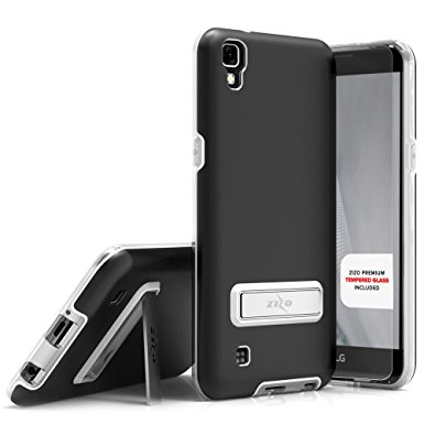 LG X Power Case, Zizo [Elite Series] with FREE [LG X Power Screen Protector] Shockproof Protection with Built-in[Magnetic Kickstand] LG X Power K210