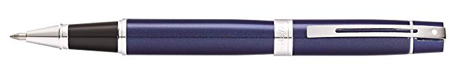 Sheaffer 300 Glossy Blue Lacquer With Chrome Rollerball Pen In Luxury Gift Box (E1934151)