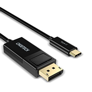 USB C to DisplayPort Cable (4K@60Hz), CHOETECH (4ft/1.2m) USB 3.1 Type C (Thunderbolt 3 Compatible) to DP Cable for 2016 MacBook Pro, MacBook 12", ChromeBook Pixel,Samsung Galaxy S8 / S8 Plus etc