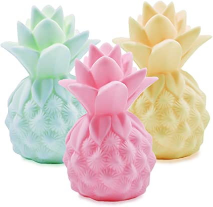 YiaMia Pineapple Night Lights LED Pineapple Lamp Pineapple Gifts for Girls Teens Pineapple Decor Pineapple Lights Pineapple Decorations for Home Party Living Room Bedroom Valentine's Gifts 3 Pack