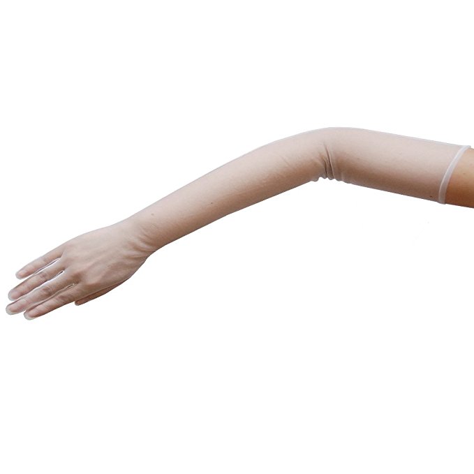 ZaZa Bridal 23.5" Long Gorgeous Sheer Gloves Slip-on Opera Length 16BL
