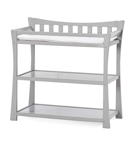 Child Craft Parisian Changing Table with Pad, Cool Gray