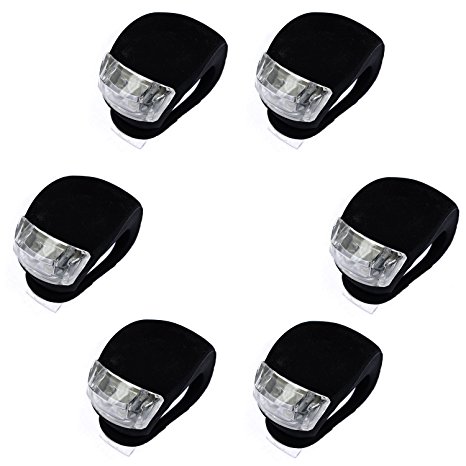 InnoLife- 6Pcs Silicone Waterproof Super Frog LED Bicycle bike Head Front Light