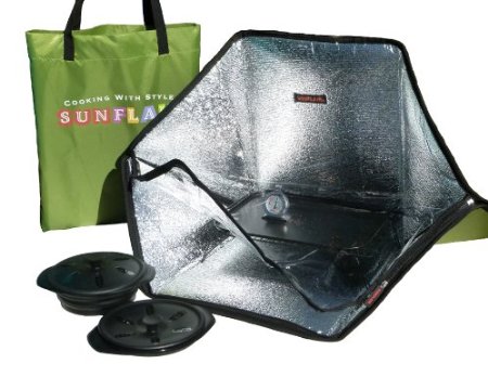 Sunflair Portable Solar Oven with Complete Cookware and Thermometer