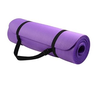 BalanceFrom GoYoga All-Purpose 12mm Extra Thick High Density Anti-Tear Exercise Mat with Carrying Strap