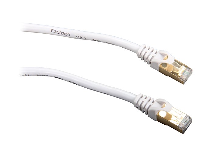 Rosewill 10-Feet Cat 7 Shielded Twisted Pair Networking Cable - White (RCNC-11060)