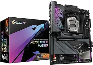 GIGABYTE X870E AORUS Master AM5 LGA 1718, ATX, DDR5, 4X M.2, PCIe 5.0, USB4, Wi-Fi 7, 5Gbe LAN, EZ-Latch, Q-Flash