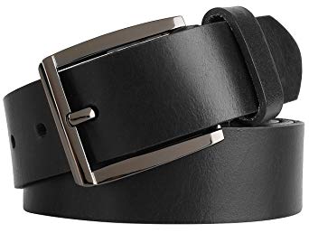 Men's Casual Full Grain Classic Leather Dress Belt For Jeans,1.25" Wide, USA