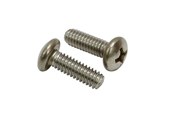 #8-32 X 5/8" Stainless Pan Head Phillips Machine Screw, (100 pc), 18-8 (304) Stainless Steel Screw By Bolt Dropper