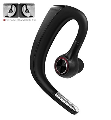Bluetooth headset, Akbuds Urltra-Light Wireless Hands Free, Bluetooth Earpiece Earbuds Headphones Earphone with Microphone for Driving, Talking, Music - Comfortable Ear-Hook Design for iPhone, Android