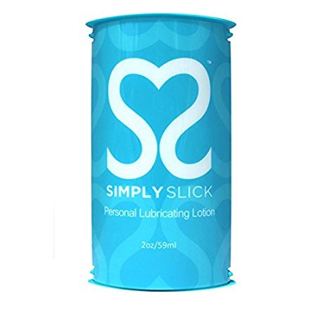 Simply Slick Natural Personal Lubricant 2oz, FDA Cleared,Non-Staining,Castor oil based