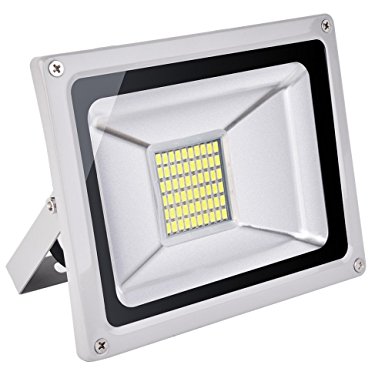 Coolkun 10/20/30/50/100/150/200/300/500W LED Flood Lights,Super Bright Work Lights, Outdoor and Indoor IP65 Waterproof Security Light for Garage, Garden, Lawn and Yard (30W Daylight White)