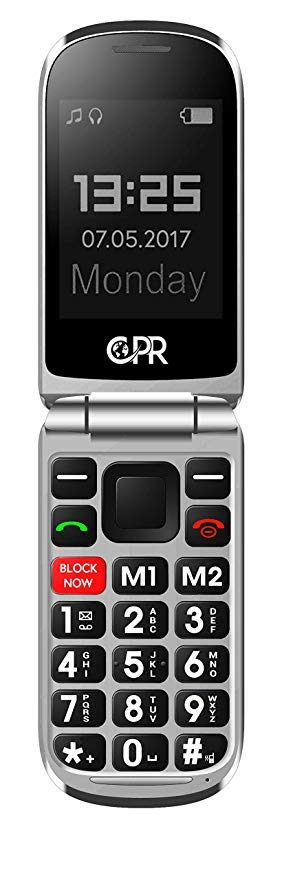 CPR CS900 Flip Cell Phone Dual Screen with Call Blocking Technology and SOS Emergency Assist Button. 2/3G SIM Free. Only for GSM Network