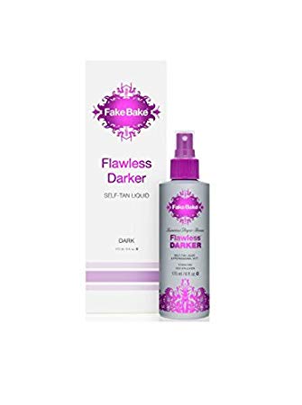 Self Tanning Liquid Flawless Darker by Fake Bake | Luxurious and Fast-Drying Solution that delivers the Beautiful Streak-Free Darkest Tan in the Range | Black Coconut Scent | 6 fl oz
